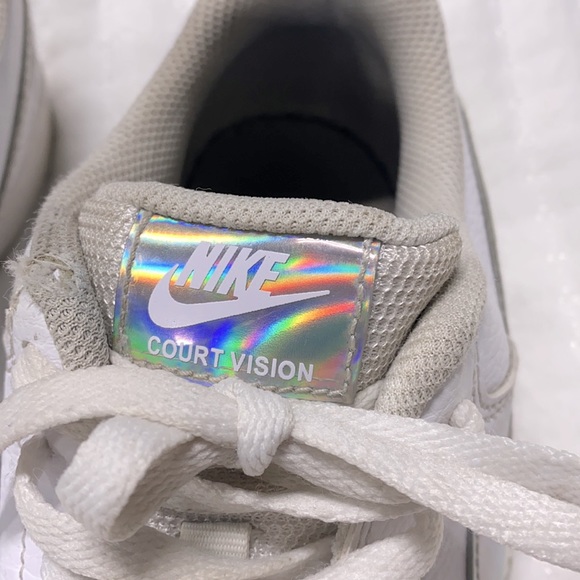 Nike Court Vision Sneakers White Size 9 - Picture 7 of 12